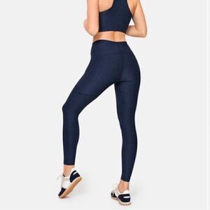 ‎Outdoor Voice Navy Marled Leggings Sz Medium